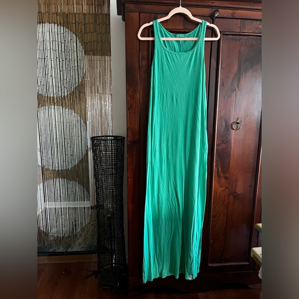 Michael Lauren Edison Tank Dress in Emerald, Small
